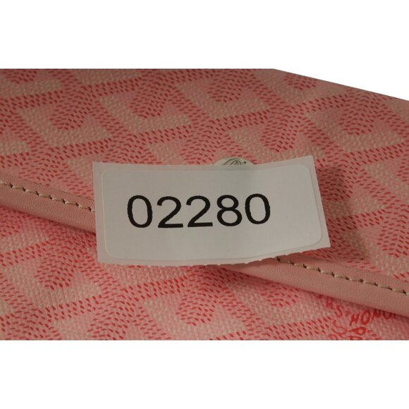 Goyard Pink Wallet Pouch Phone Case Travel Holder Sac File Card Snap Button - Picture 16 of 16